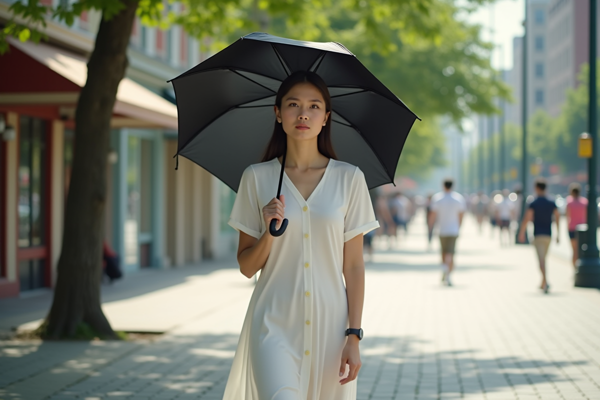 Préférence pour le parapluie noir en été : les raisons