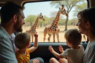 safari de Peaugres avec des animaux en pleine nature