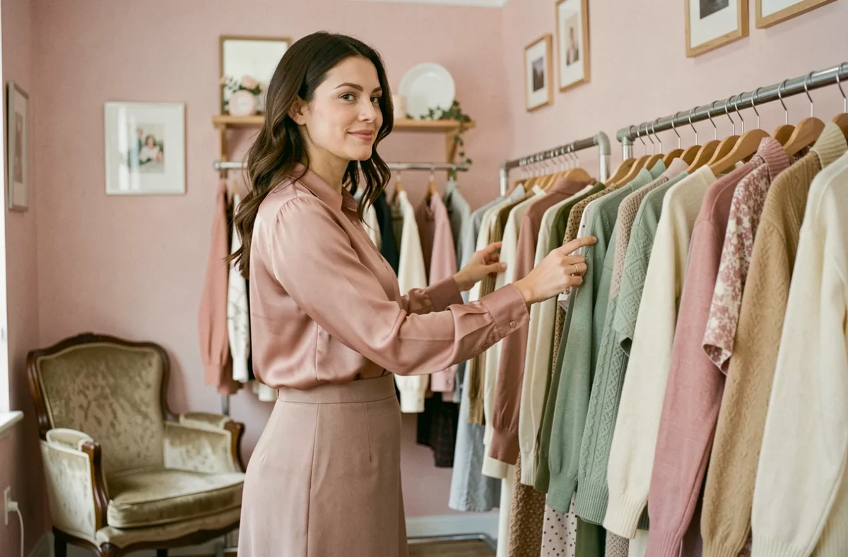 Boutique Le Terrier avec une sélection soignée de vêtements féminins de seconde main dans le Puy-de-Dôme